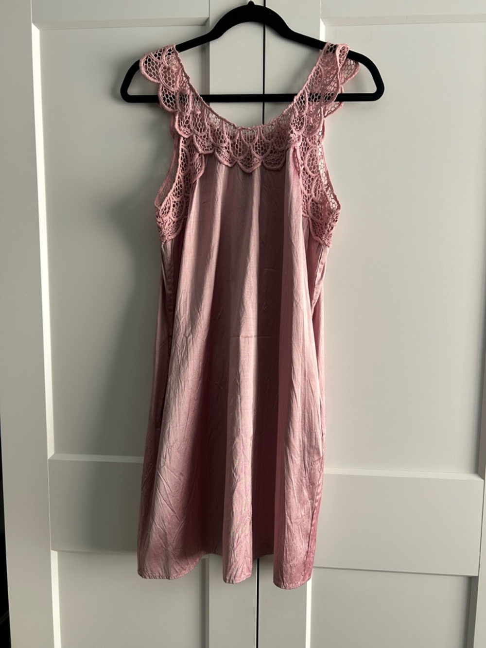 NWT Lace-Trim Pink Mini Dress